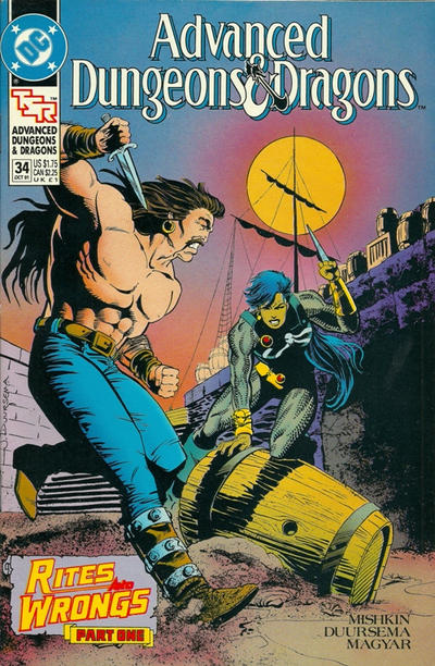 Cover for Advanced Dungeons & Dragons Comic Book (DC, 1988 series) #34