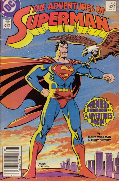 Cover for Adventures of Superman (DC, 1987 series) #424 [Newsstand]