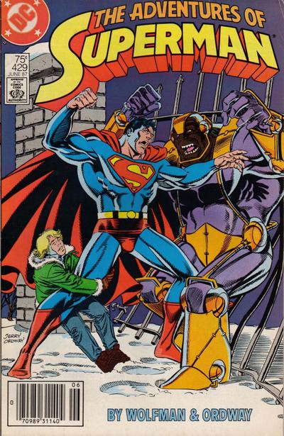 Cover for Adventures of Superman (DC, 1987 series) #429 [Newsstand]