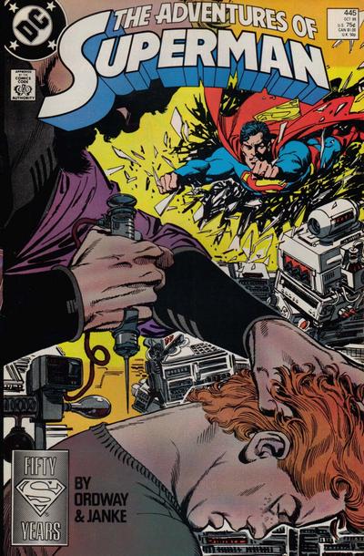 Cover for Adventures of Superman (DC, 1987 series) #445 [Direct]