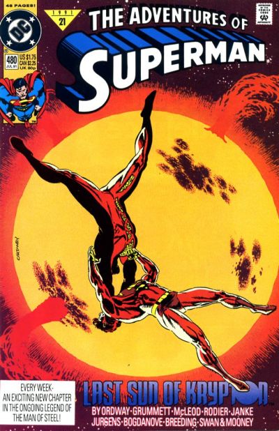 Cover for Adventures of Superman (DC, 1987 series) #480 [Direct]