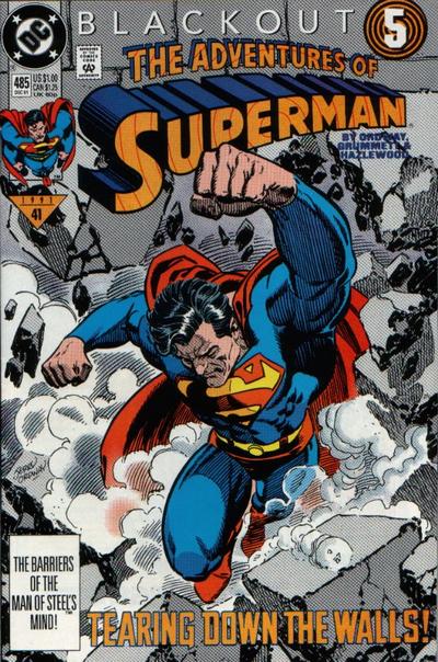 Cover for Adventures of Superman (DC, 1987 series) #485 [Direct]