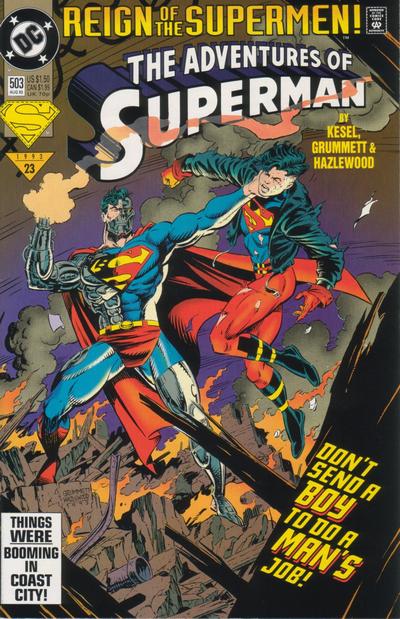 Cover for Adventures of Superman (DC, 1987 series) #503 [Direct]