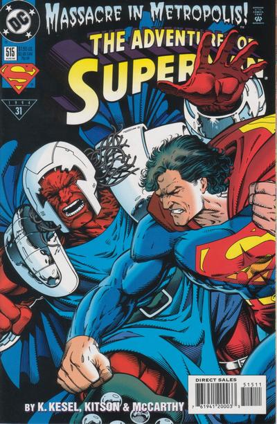 Cover for Adventures of Superman (DC, 1987 series) #515 [Direct Sales]