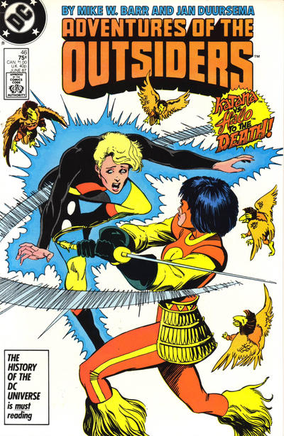 Cover for Adventures of the Outsiders (DC, 1986 series) #46 [Direct]