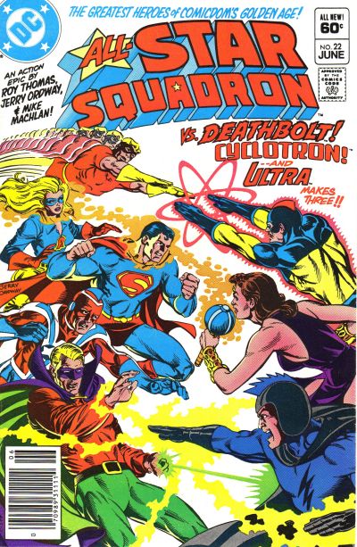 Cover for All-Star Squadron (DC, 1981 series) #22 [Newsstand]