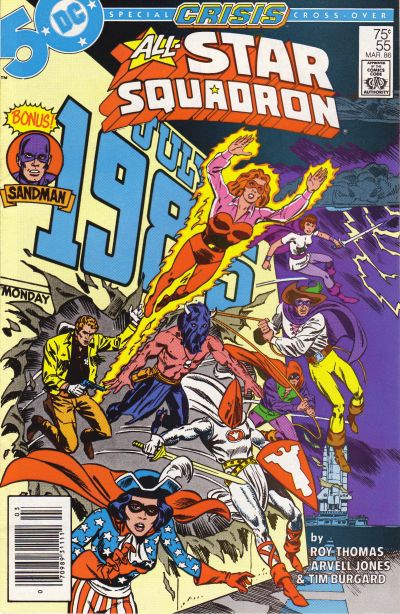 Cover for All-Star Squadron (DC, 1981 series) #55 [Newsstand]