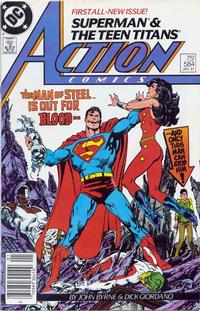 Cover Thumbnail for Action Comics (DC, 1938 series) #584 [Newsstand]