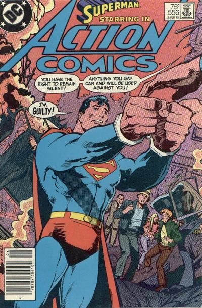 Cover for Action Comics (DC, 1938 series) #556 [Newsstand]