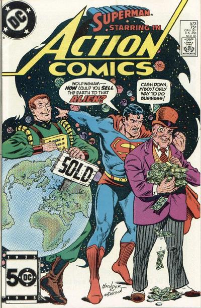 Cover for Action Comics (DC, 1938 series) #573 [Direct]