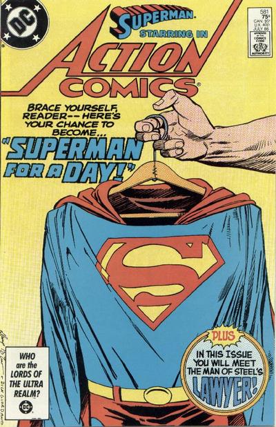 Cover for Action Comics (DC, 1938 series) #581 [Direct]