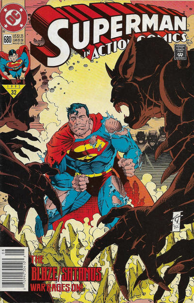 Cover for Action Comics (DC, 1938 series) #680 [Newsstand]