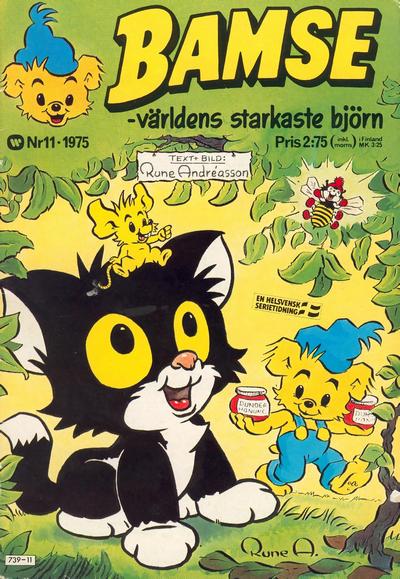 Cover for Bamse (Williams Förlags AB, 1973 series) #11/1975