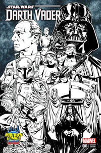 Cover Thumbnail for Darth Vader (Marvel, 2015 series) #1 [Mark Brooks Midtown Comics Exclusive Black and White Connecting Cover Variant]