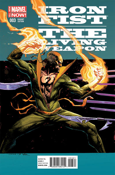 Cover for Iron Fist, the Living Weapon (Marvel, 2014 series) #3 [Jerome Opeña Variant]