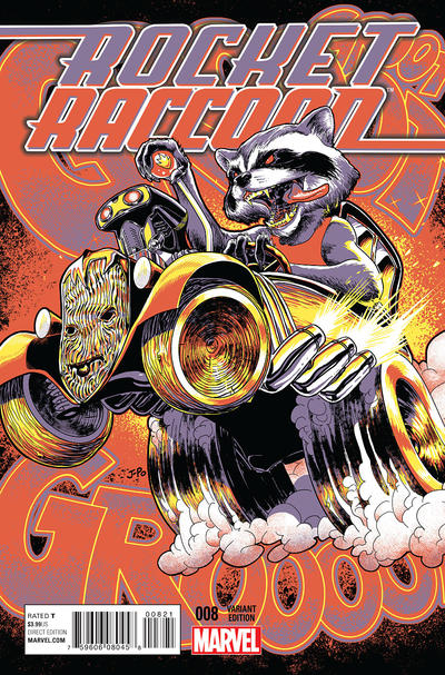 Cover for Rocket Raccoon (Marvel, 2014 series) #8 [Justin Ponsor Variant]
