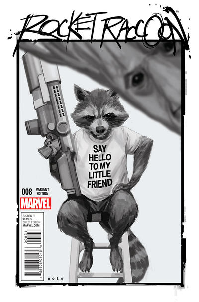 Cover for Rocket Raccoon (Marvel, 2014 series) #8 [Phil Noto Variant]
