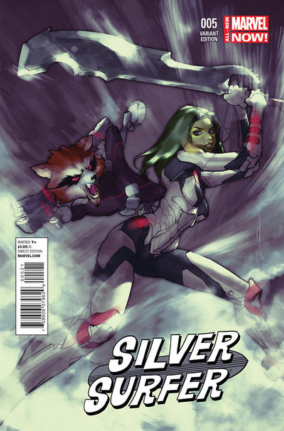Cover for Silver Surfer (Marvel, 2014 series) #5 [Guardians of the Galaxy Variant by Gerald Parel]