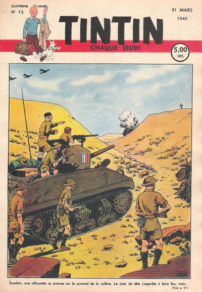 Cover for Le journal de Tintin (Le Lombard, 1946 series) #13/1949