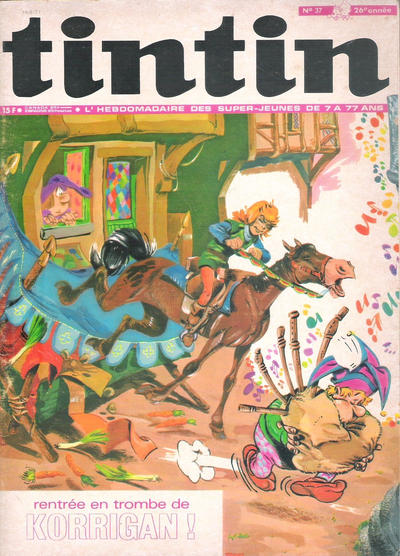Cover for Le journal de Tintin (Le Lombard, 1946 series) #37/1971