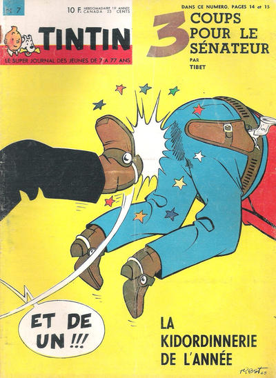 Cover for Le journal de Tintin (Le Lombard, 1946 series) #7/1964