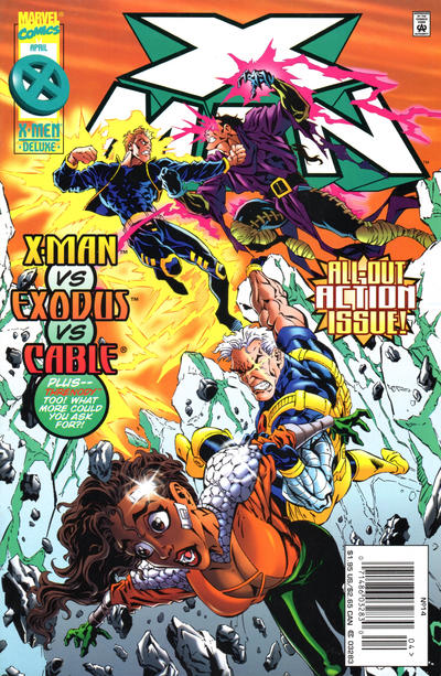 Cover for X-Man (Marvel, 1995 series) #14 [Newsstand]