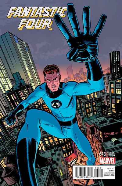 Cover for Fantastic Four (Marvel, 2014 series) #643 [Chris Samnee Variant]