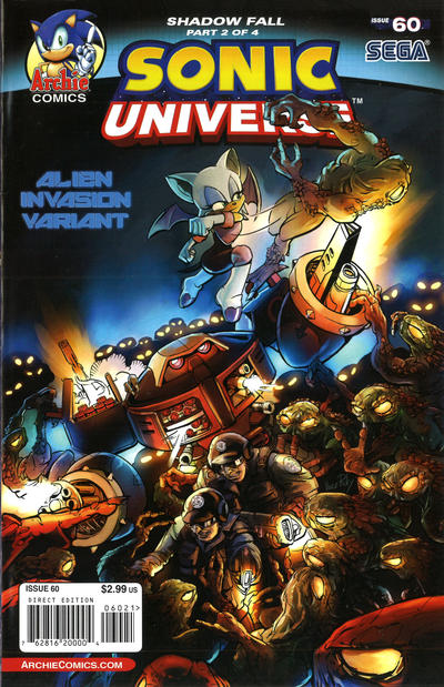 Cover for Sonic Universe (Archie, 2009 series) #60 [Alien Invasion Variant]