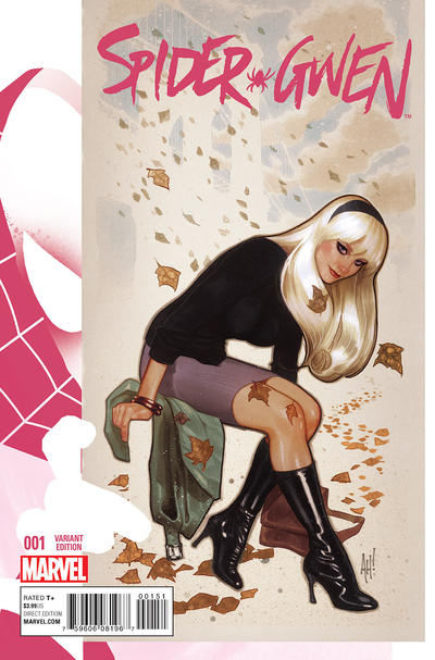 Cover for Spider-Gwen (Marvel, 2015 series) #1 [Variant Edition - Adam Hughes Incentive Cover]