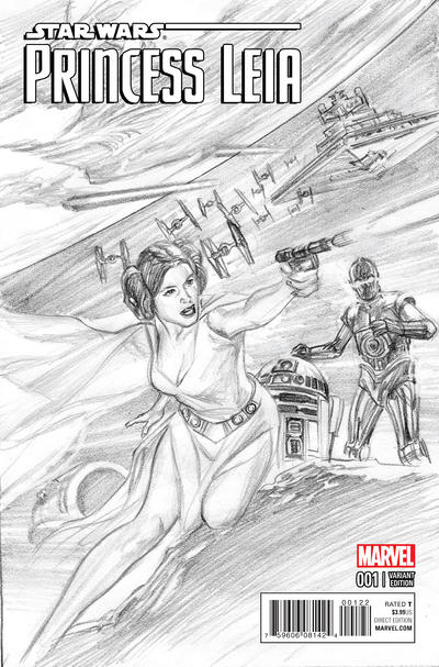 Cover for Princess Leia (Marvel, 2015 series) #1 [Alex Ross Sketch Variant]
