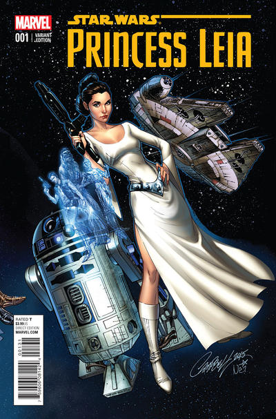 Cover for Princess Leia (Marvel, 2015 series) #1 [J. Scott Campbell Connecting Cover Variant]
