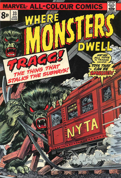 Cover for Where Monsters Dwell (Marvel, 1970 series) #33 [British]
