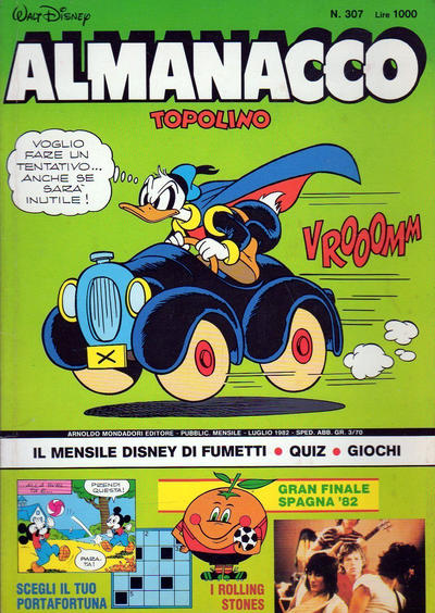 Cover for Almanacco Topolino (Mondadori, 1957 series) #307