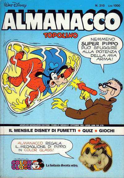 Cover for Almanacco Topolino (Mondadori, 1957 series) #310
