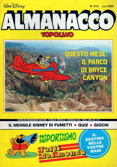 Cover for Almanacco Topolino (Mondadori, 1957 series) #314