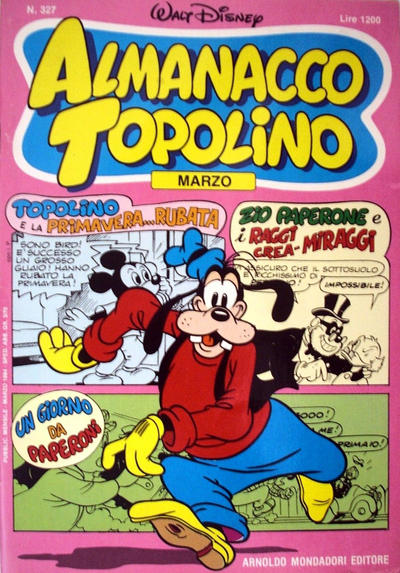 Cover for Almanacco Topolino (Mondadori, 1957 series) #327