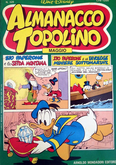 Cover for Almanacco Topolino (Mondadori, 1957 series) #329