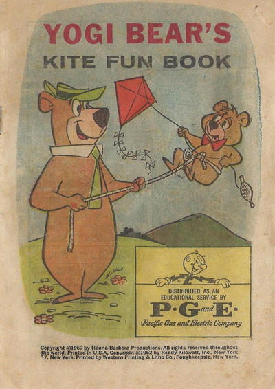 Cover for Yogi Bear Kite Fun Book (Western, 1962 series) #[nn] [PG&E]
