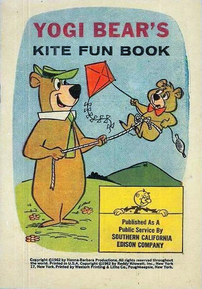 Cover for Yogi Bear Kite Fun Book (Western, 1962 series) #[nn] [Southern]