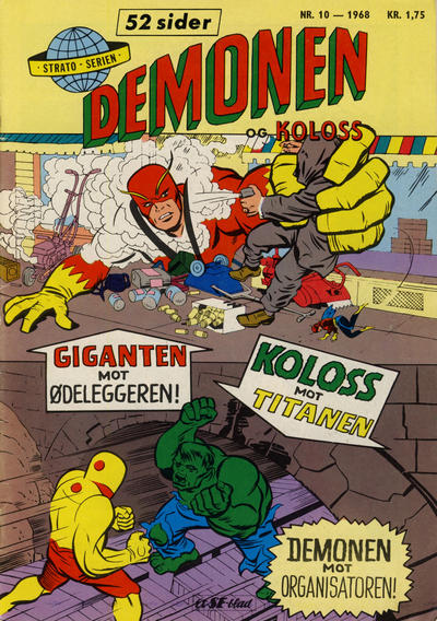 Cover for Demonen og Koloss (Serieforlaget / Se-Bladene / Stabenfeldt, 1968 series) #10/1968