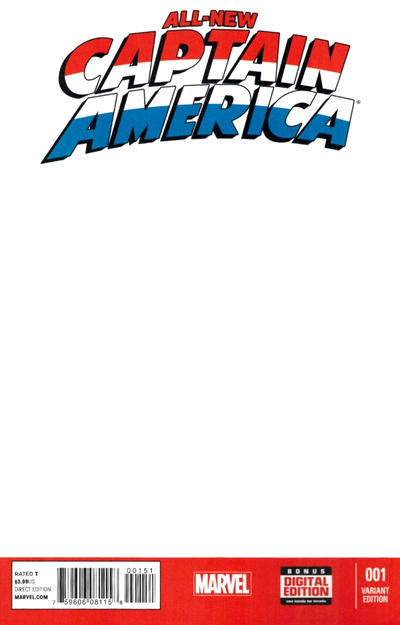 Cover for All-New Captain America (Marvel, 2015 series) #1 [Blank Cover Variant]