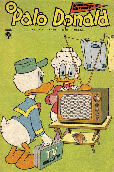 Cover for O Pato Donald (Editora Abril, 1950 series) #824