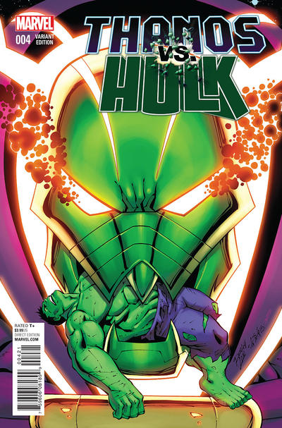 Cover for Thanos vs. Hulk (Marvel, 2015 series) #4 [Ron Lim Variant]