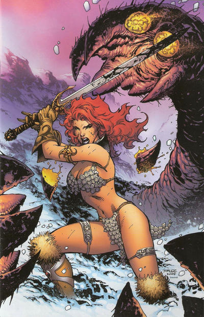 Cover for Red Sonja (Dynamite Entertainment, 2005 series) #12 [Jim Lee Retailer Incentive Virgin Cover (1 in 25)]