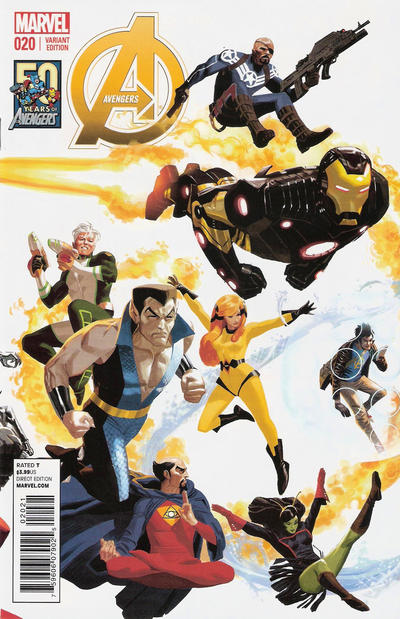 Cover for Avengers (Marvel, 2013 series) #20 [Avengers 50th Anniversary Variant by Daniel Acuña]