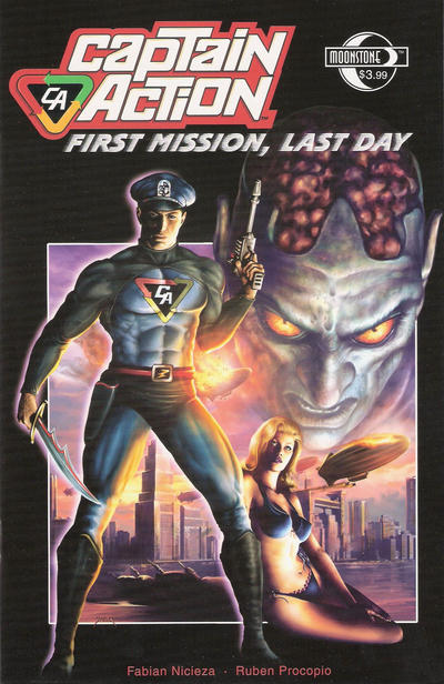 Cover for Captain Action: First Mission, Last Day (Moonstone, 2008 series) [Cover A Jarling]