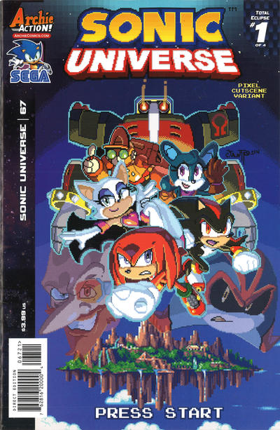 Cover for Sonic Universe (Archie, 2009 series) #67 [Pixel Cutscene Variant]