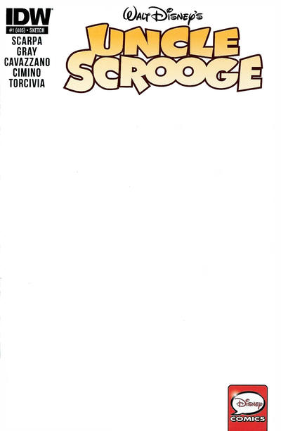 Cover for Uncle Scrooge (IDW, 2015 series) #1 / 405 [Sketch Cover Variant]