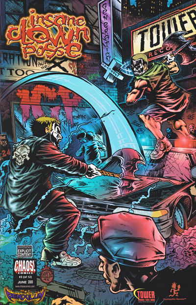 Cover for Insane Clown Posse: The Pendulum (Chaos! Comics, 2000 series) #3 [Tower Records Cover]