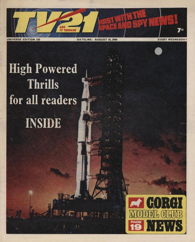 Cover for TV21 and TV Tornado (City Magazines; Century 21 Publications, 1968 series) #239